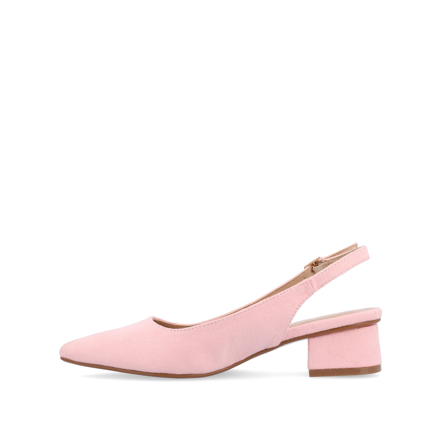 Journee SYLVIA LOW BLOCK HEELS IN WIDE - Pink