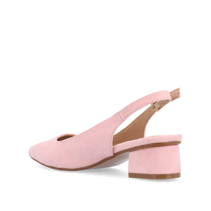 Journee SYLVIA LOW BLOCK HEELS IN WIDE - Pink