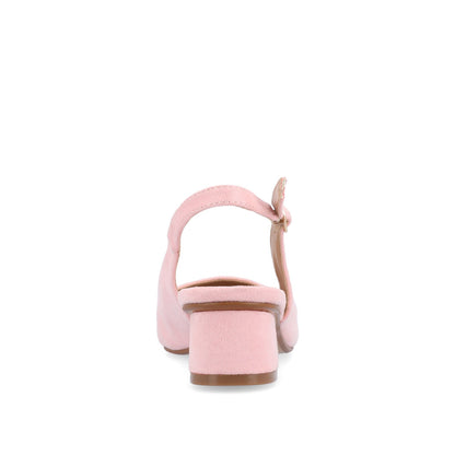 Journee SYLVIA LOW BLOCK HEELS IN WIDE - Pink