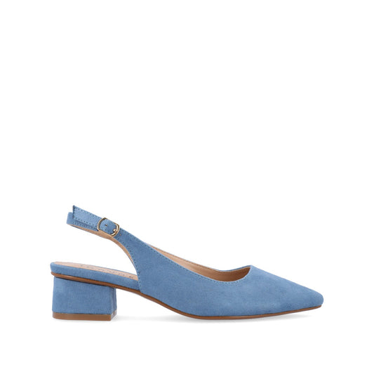 Journee SYLVIA LOW BLOCK HEELS IN WIDE - Blue