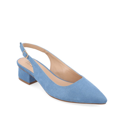 Journee SYLVIA LOW BLOCK HEELS IN WIDE - Blue