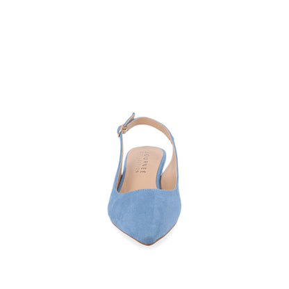 Journee SYLVIA LOW BLOCK HEELS IN WIDE - Blue