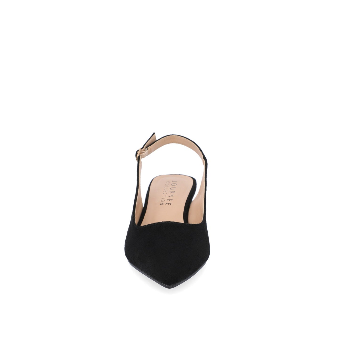 Journee SYLVIA LOW BLOCK HEELS IN WIDE - Black PU