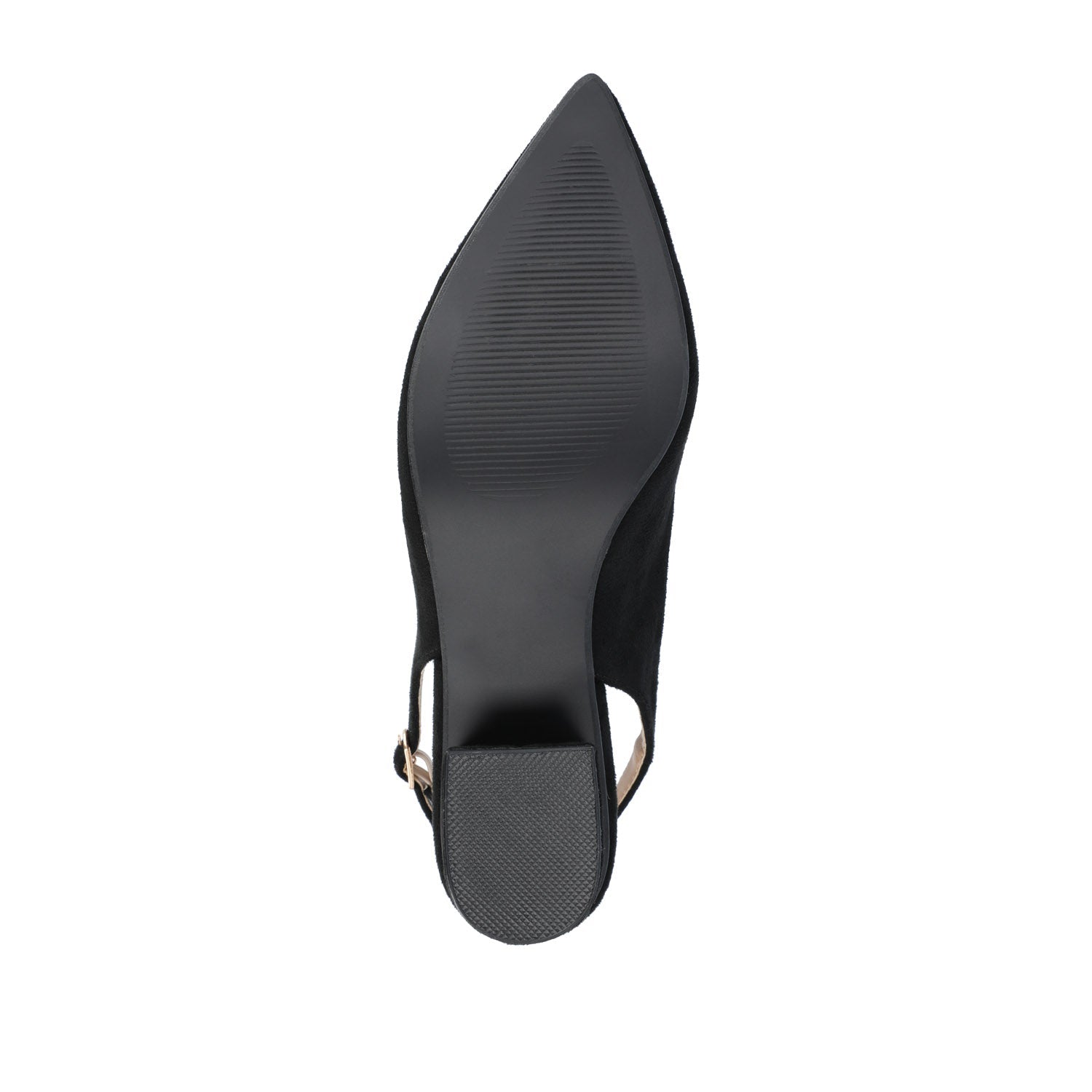 Journee SYLVIA LOW BLOCK HEELS IN WIDE - Black PU