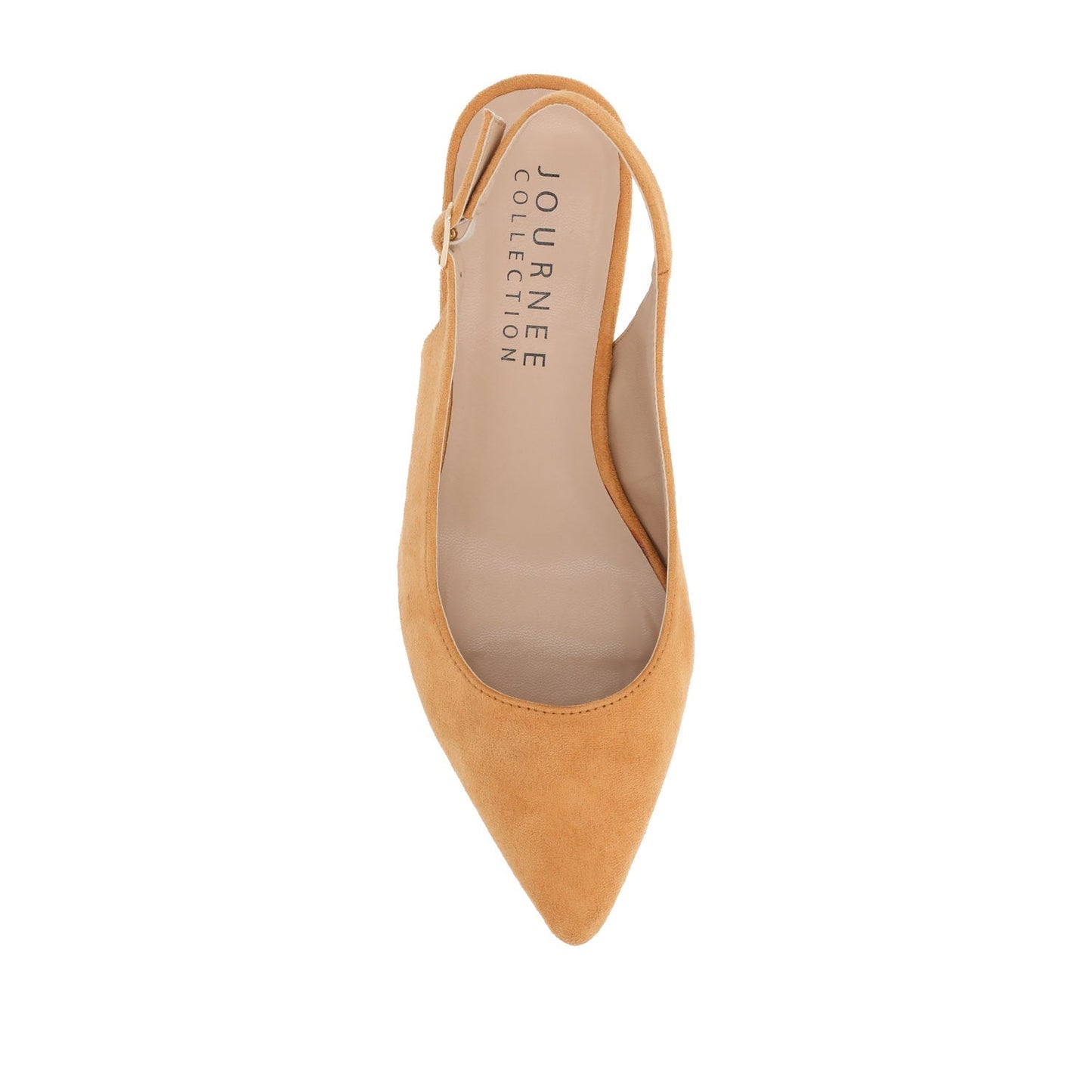 Journee SYLVIA LOW BLOCK HEELS IN WIDE - Tan PU