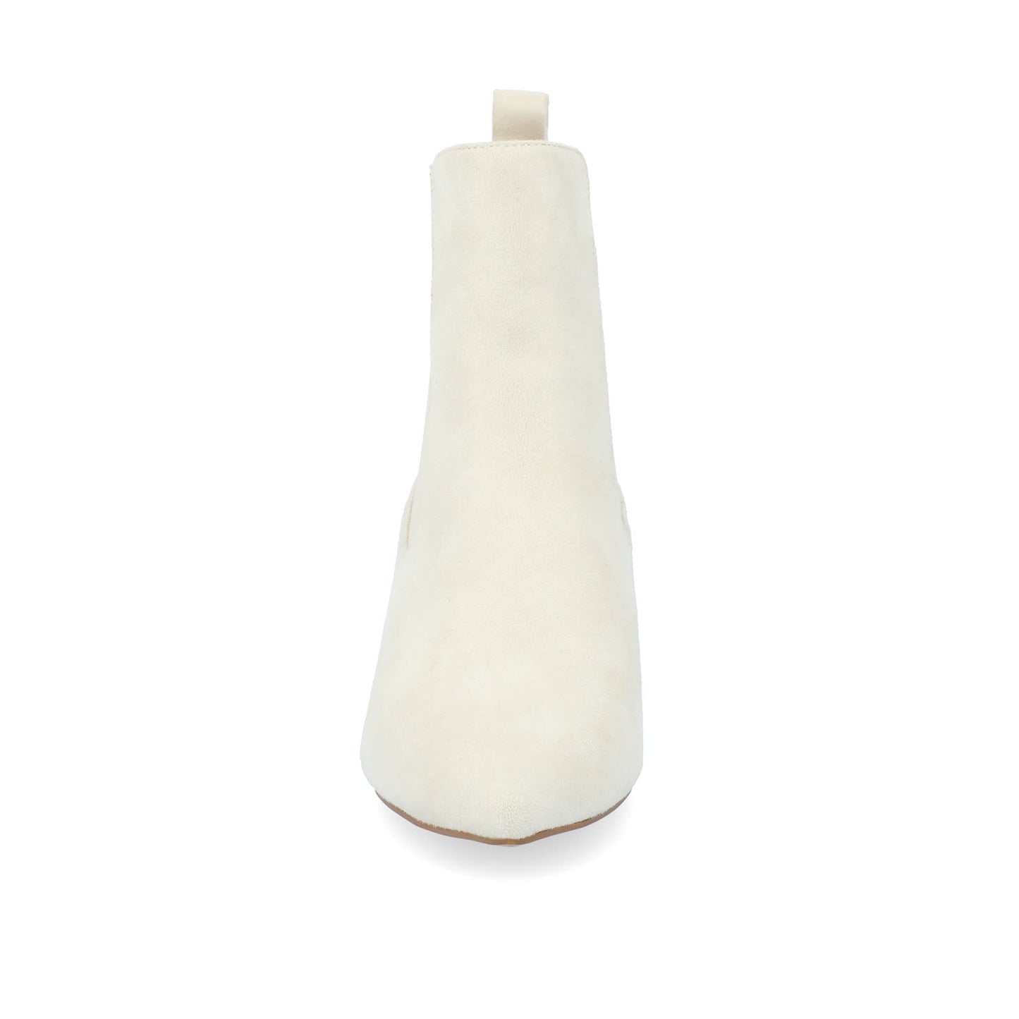 Journee TENLEE CHELSEA BOOTIES IN WIDE - Ivory Faux Suede