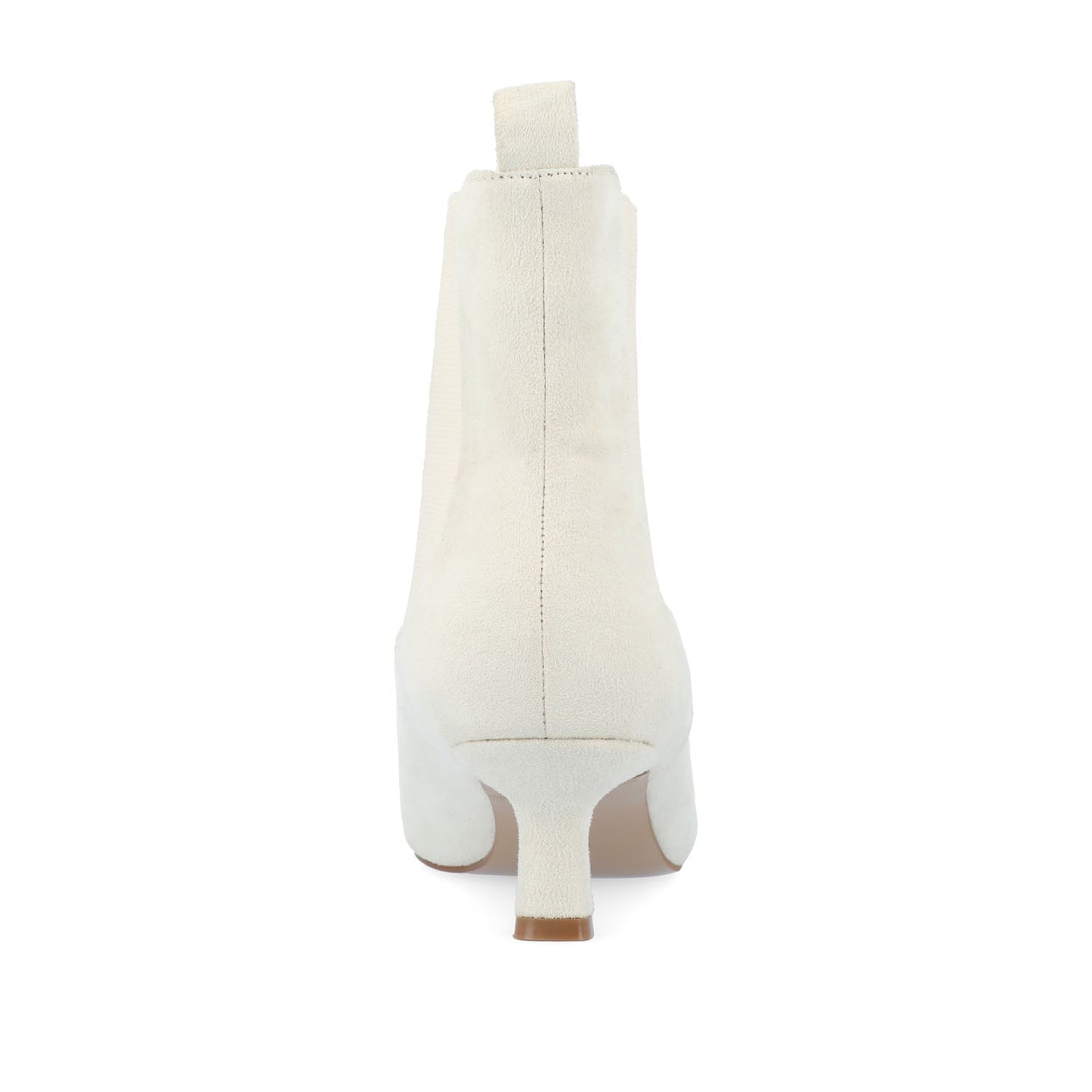 Journee TENLEE CHELSEA BOOTIES IN WIDE - Ivory Faux Suede
