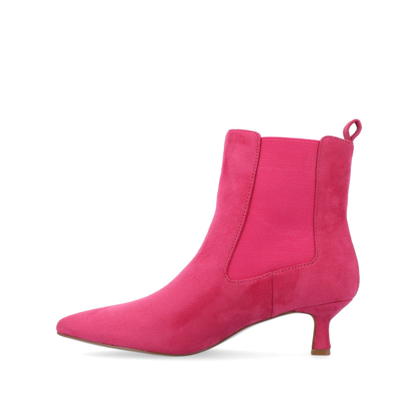 Journee TENLEE CHELSEA BOOTIES IN WIDE - Pink Faux Suede