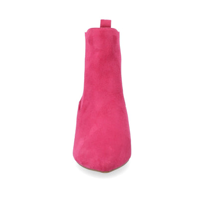 Journee TENLEE CHELSEA BOOTIES IN WIDE - Pink Faux Suede