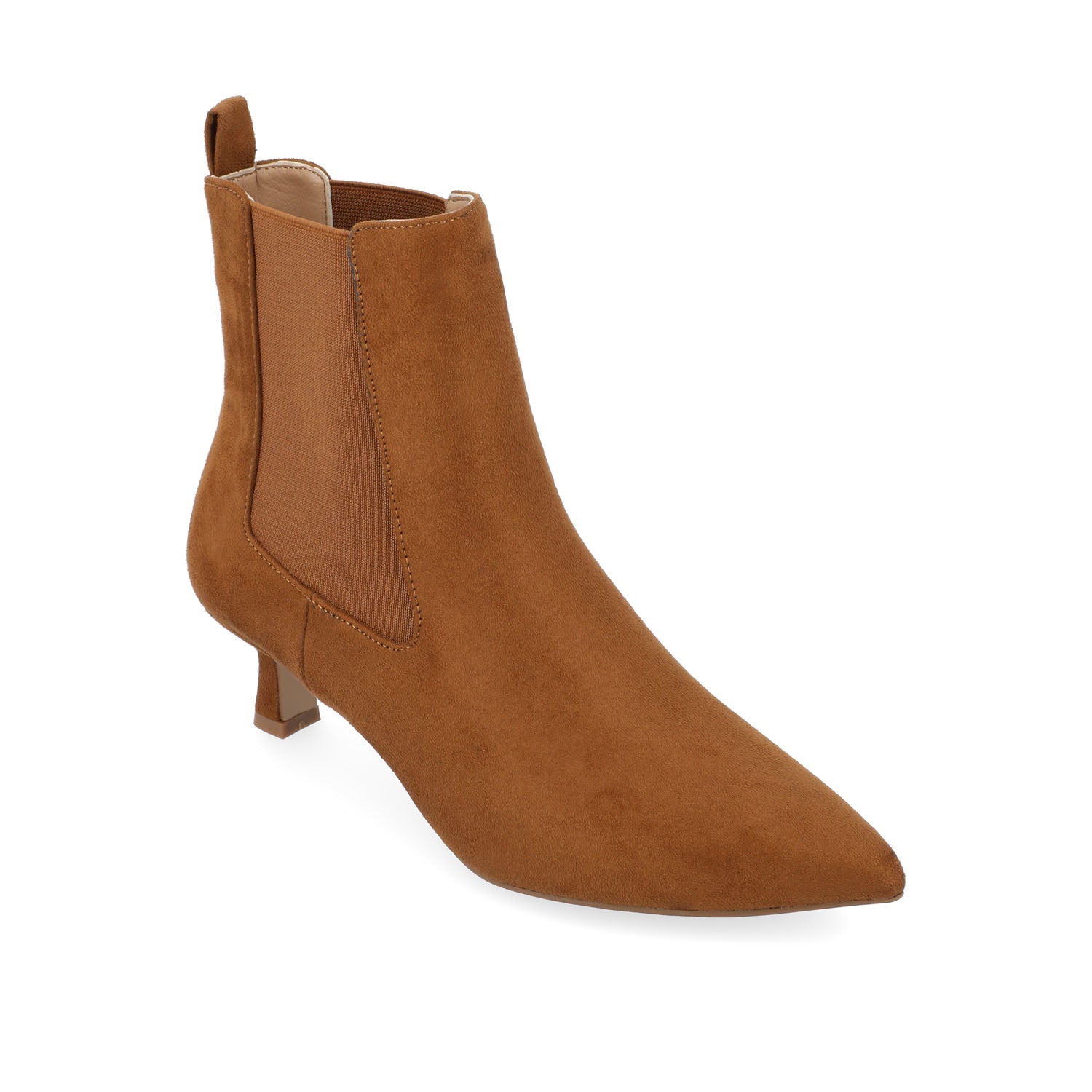 Journee TENLEE CHELSEA BOOTIES IN WIDE - Tan Faux Suede
