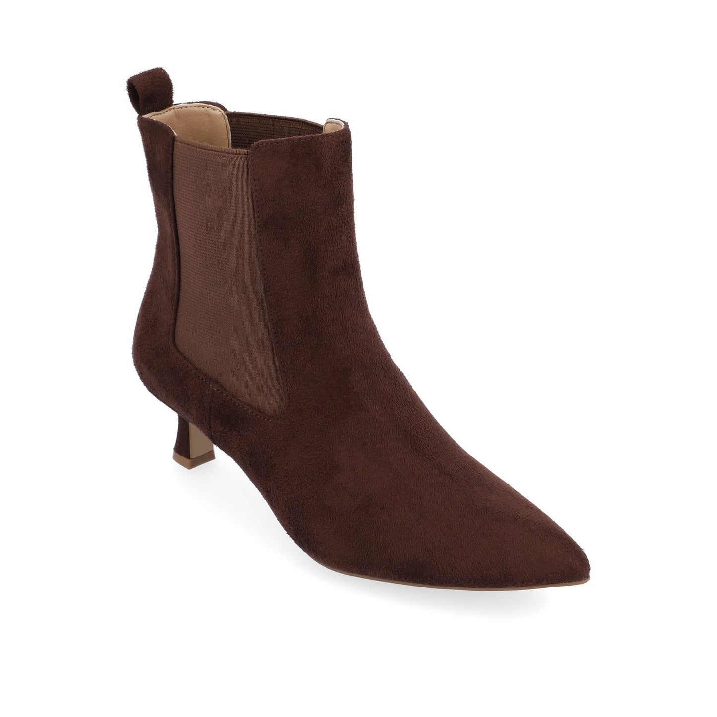 Journee TENLEE CHELSEA BOOTIES IN WIDE - Brown Faux Suede