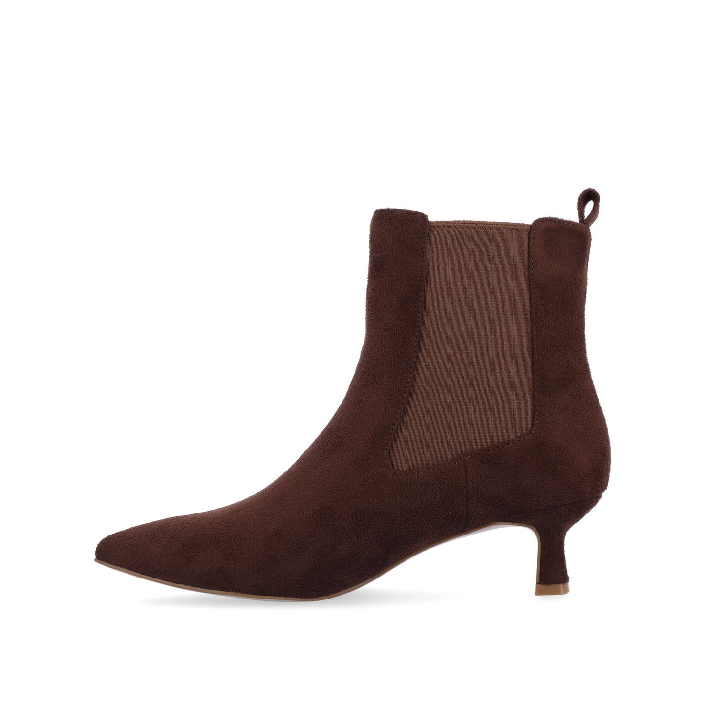 Journee TENLEE CHELSEA BOOTIES IN WIDE - Brown Faux Suede