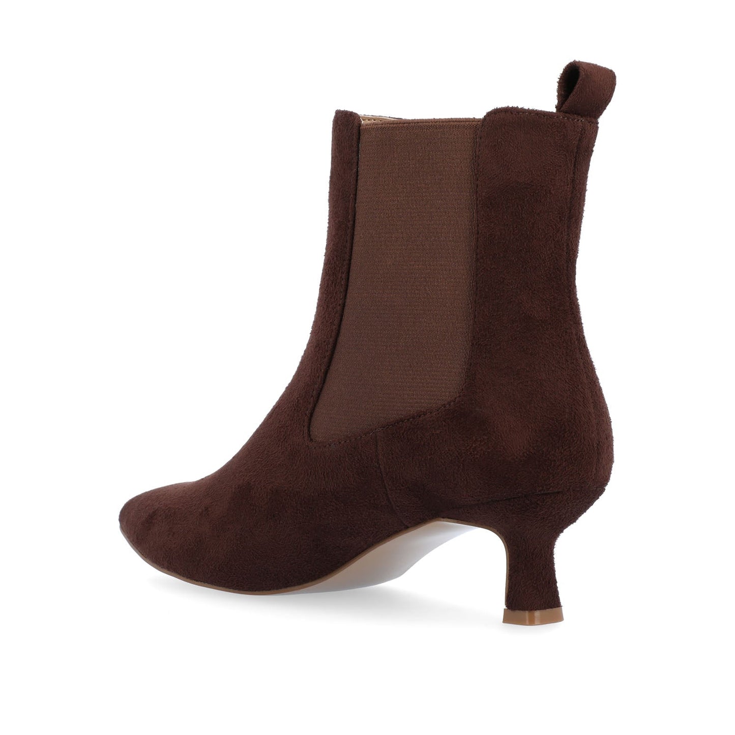 Journee TENLEE CHELSEA BOOTIES IN WIDE - Brown Faux Suede