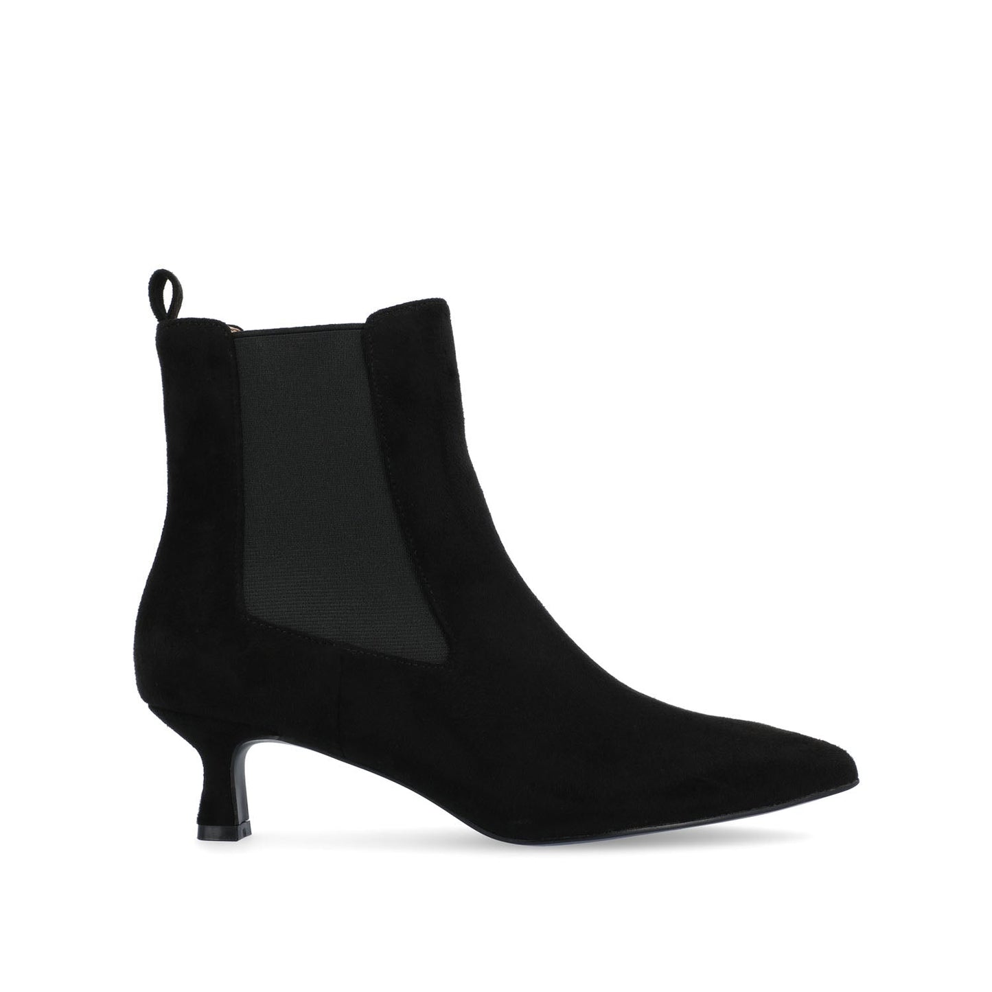 Black Faux Suede,6W,Wide