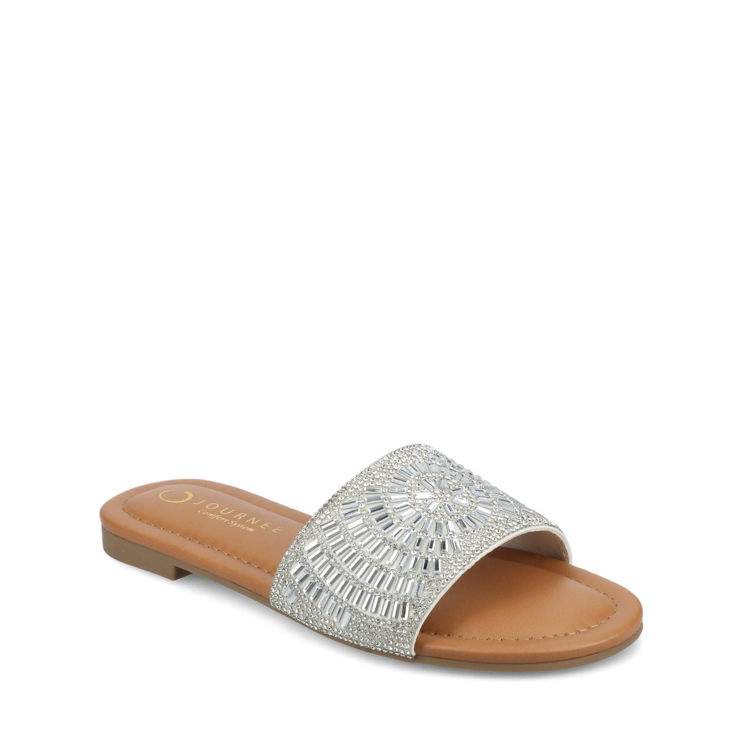 Journee MARIA SLIP ON SANDALS - Silver