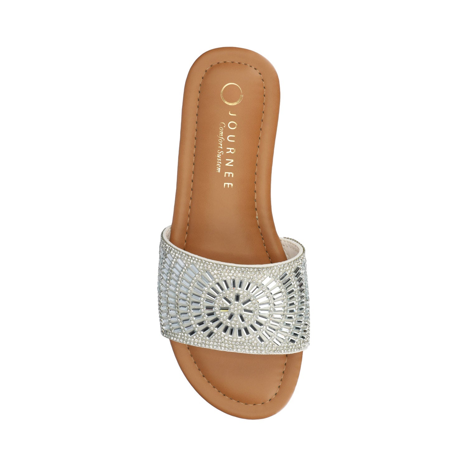 Journee MARIA SLIP ON SANDALS - Silver