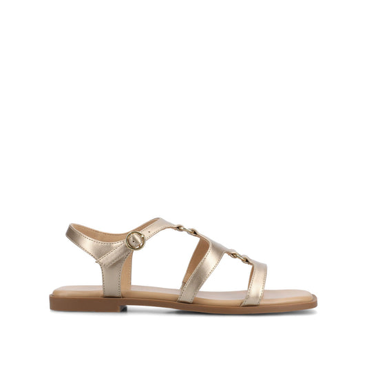 Journee BRILEY ANKLE STRAP SANDALS - Gold