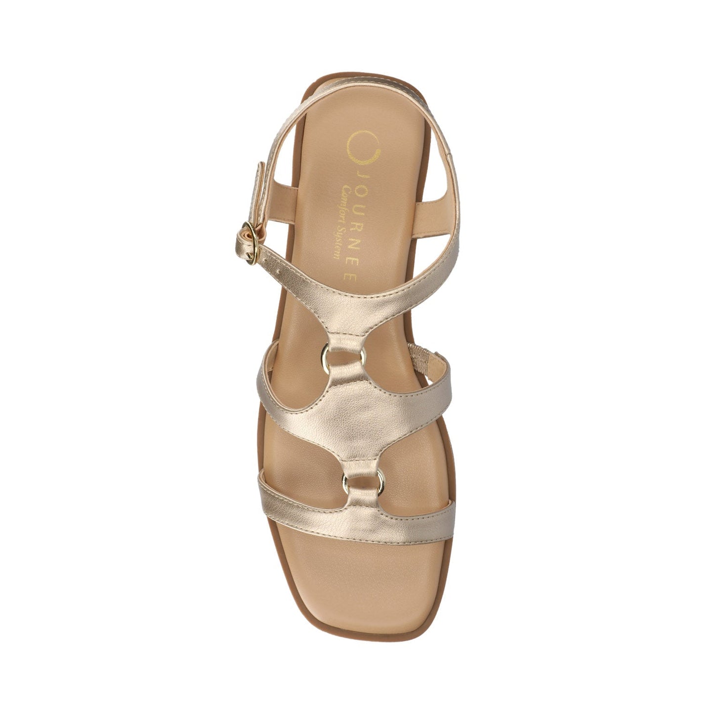 Journee BRILEY ANKLE STRAP SANDALS - Gold