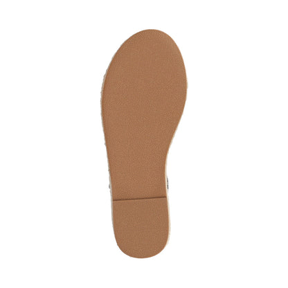 Journee TRISTEEN ESPADRILLE SANDALS IN FABRIC - Black/Beading