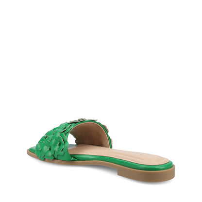 Journee AZALEA SLIP ON SANDALS - Green