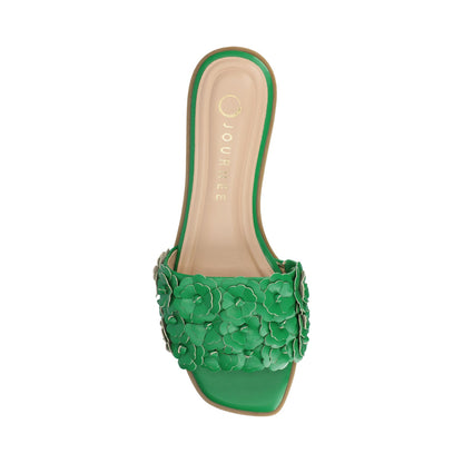 Journee AZALEA SLIP ON SANDALS - Green