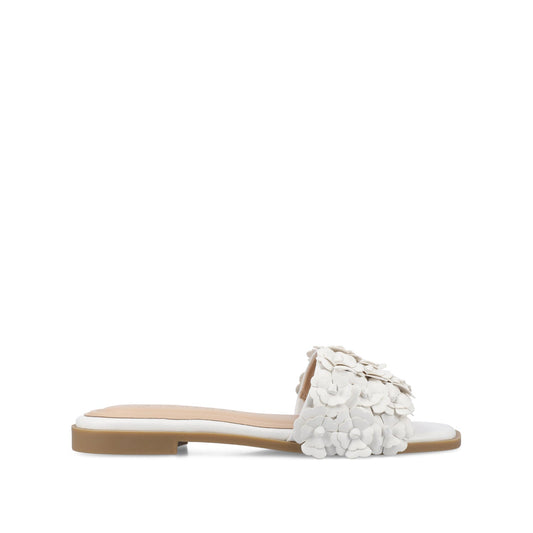 Journee AZALEA SLIP ON SANDALS - White