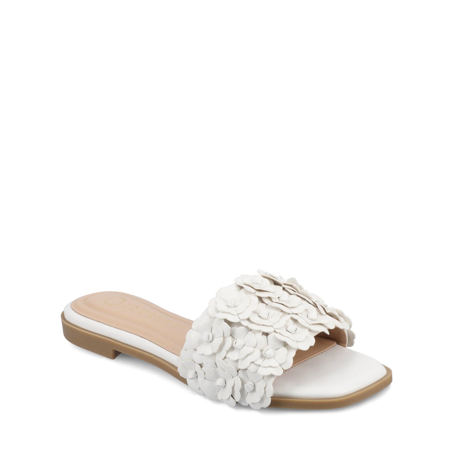 Journee AZALEA SLIP ON SANDALS - White