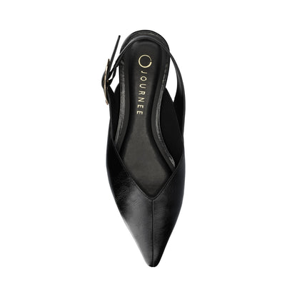 Journee JACQUELINE SLING BACK FLATS - Black