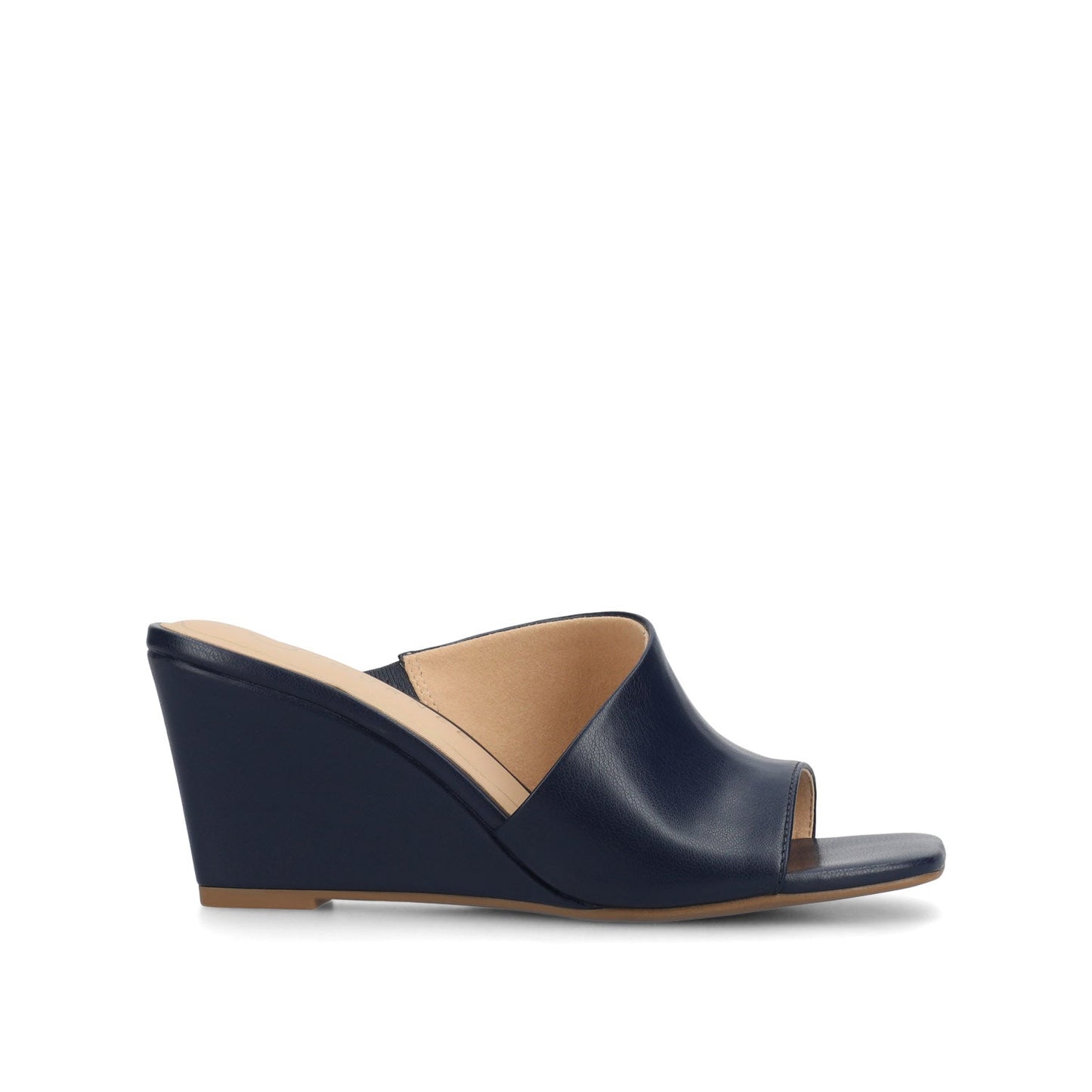 Journee CLEMENTINE WEDGE SANDALS - Navy Nubuck