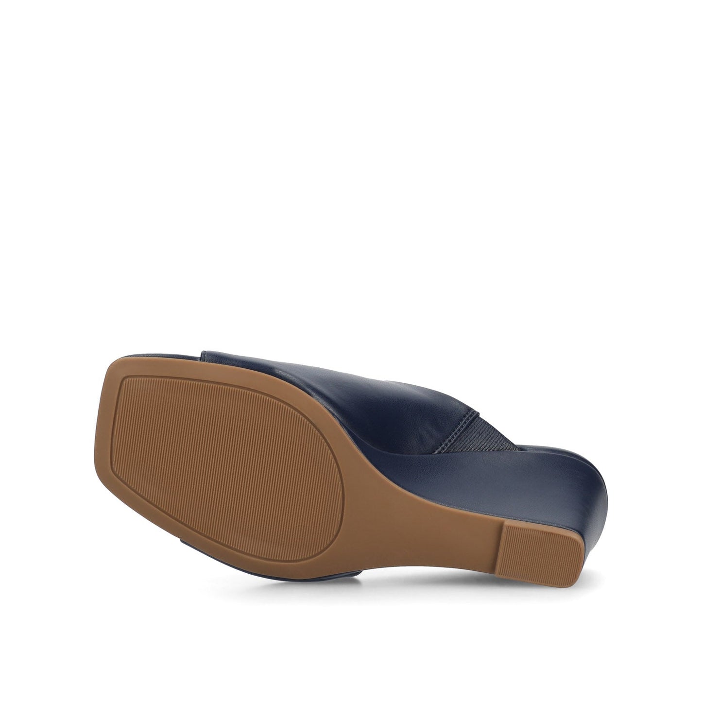 Journee CLEMENTINE WEDGE SANDALS - Navy Nubuck