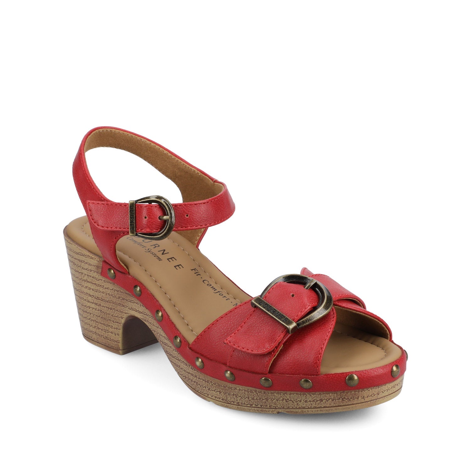 Journee SISILIA CLOG SANDALS - Red