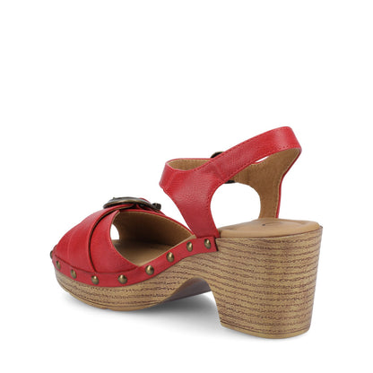 Journee SISILIA CLOG SANDALS - Red