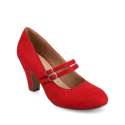 Journee WINDY MARY JANE PUMP HEELS IN STATEMENT - Red Suede