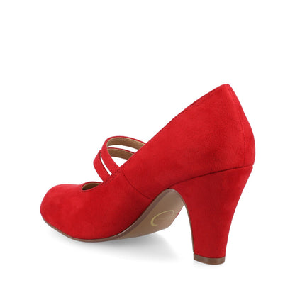 Journee WINDY MARY JANE PUMP HEELS IN STATEMENT - Red Suede