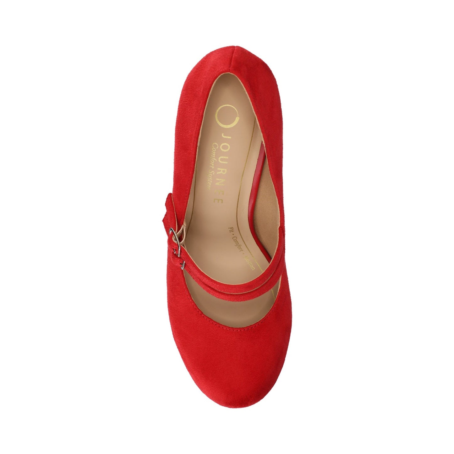 Journee WINDY MARY JANE PUMP HEELS IN STATEMENT - Red Suede