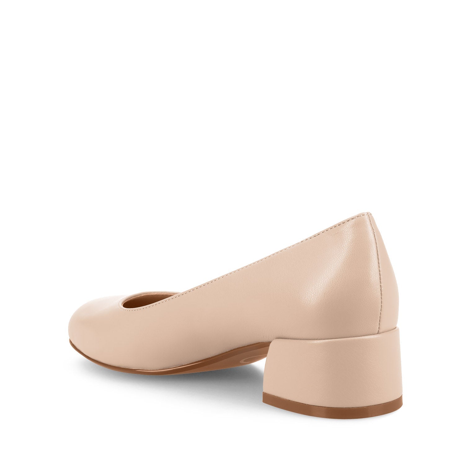 Journee SAAR II BLOCK HEEL PUMPS IN VEGAN LEATHER - Blush PU