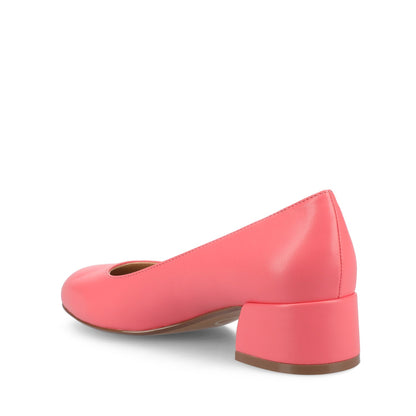 Journee SAAR II BLOCK HEEL PUMPS IN VEGAN LEATHER - Coral PU