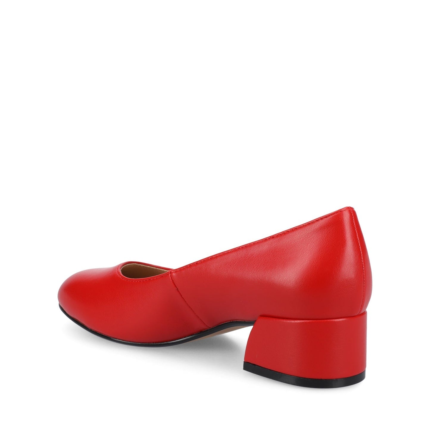 Journee SAAR II BLOCK HEEL PUMPS IN VEGAN LEATHER - Red PU