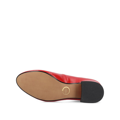 Journee SAAR II BLOCK HEEL PUMPS IN VEGAN LEATHER - Red PU