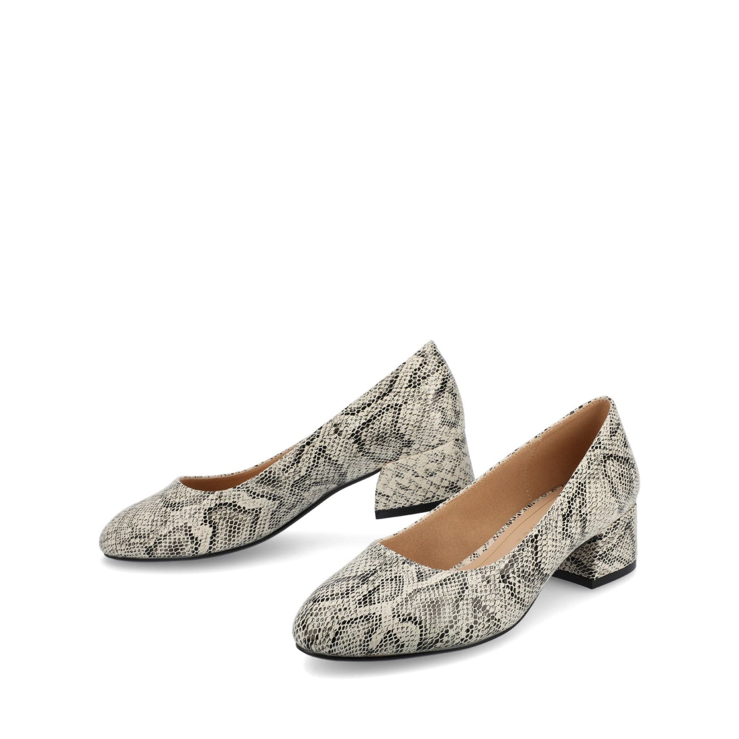 Journee SAAR II BLOCK HEEL PUMPS IN VEGAN LEATHER - Snake