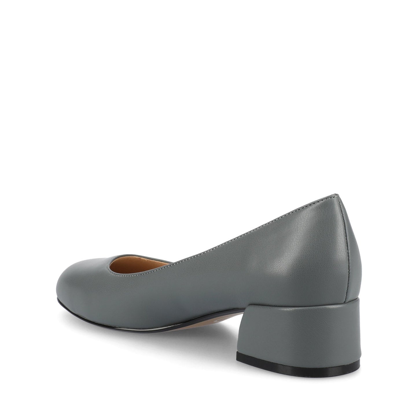 Journee SAAR II BLOCK HEEL PUMPS IN VEGAN LEATHER - Slate PU