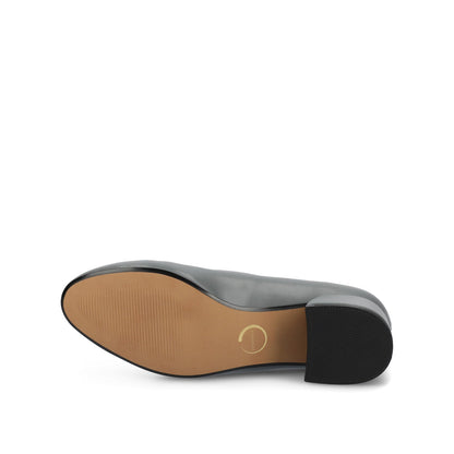 Journee SAAR II BLOCK HEEL PUMPS IN VEGAN LEATHER - Slate PU