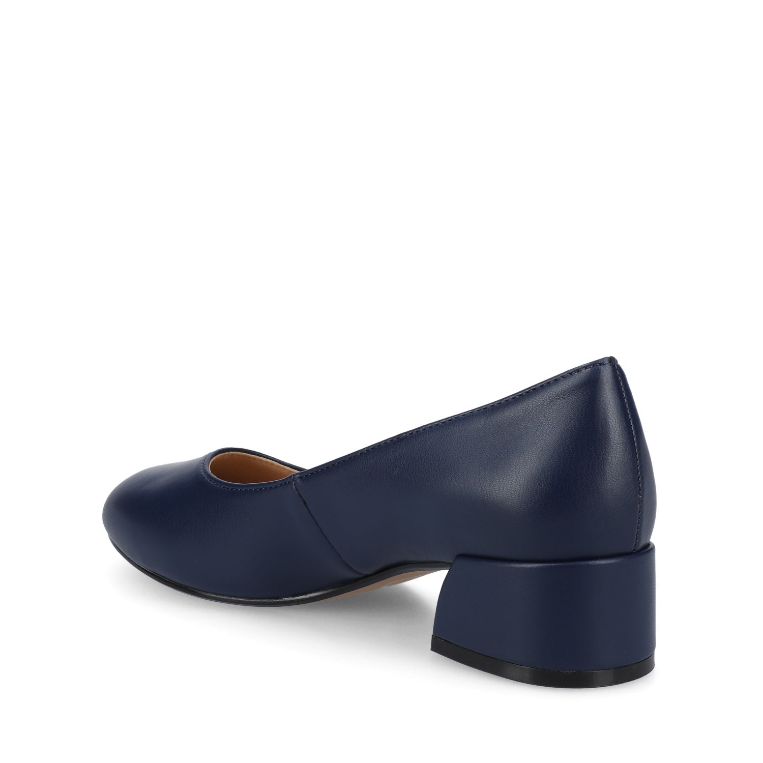 Journee SAAR II BLOCK HEEL PUMPS IN VEGAN LEATHER - Navy PU