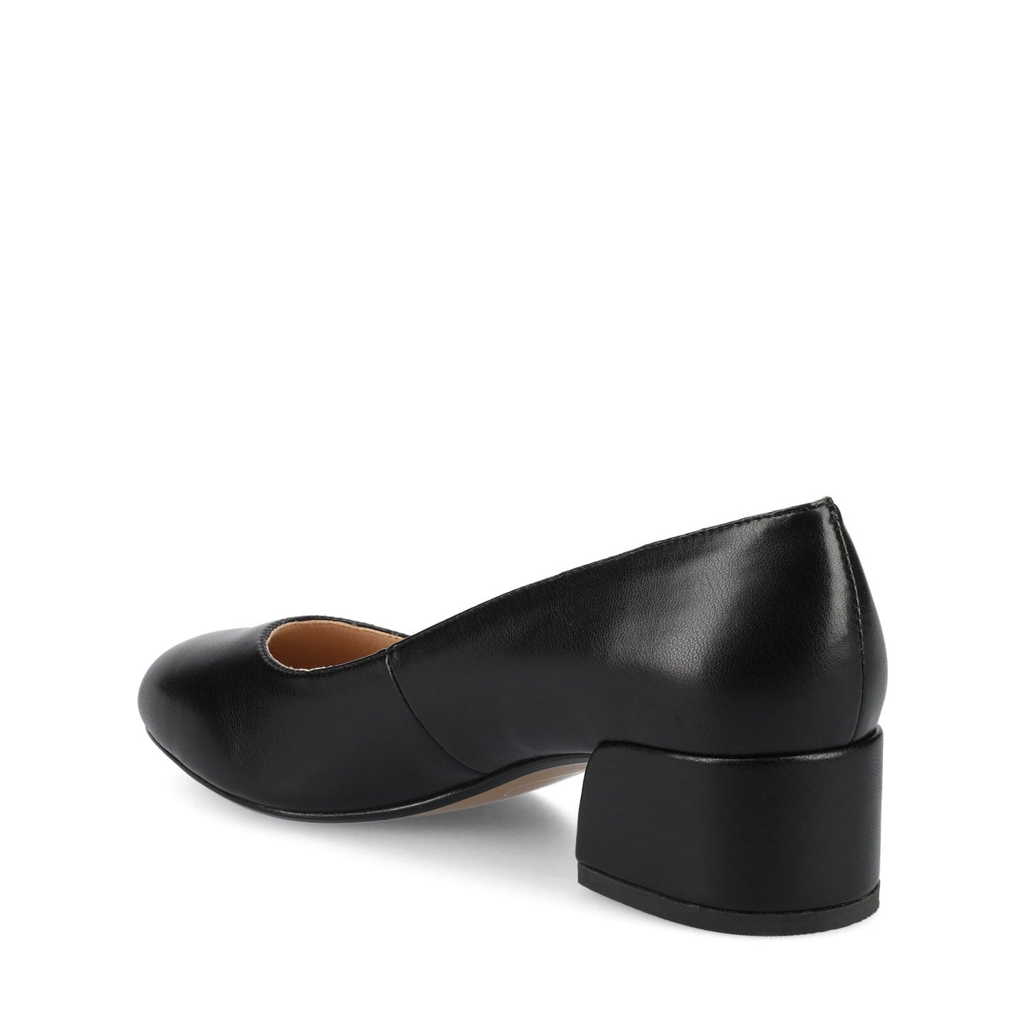 Journee SAAR II BLOCK HEEL PUMPS IN VEGAN LEATHER - Black PU