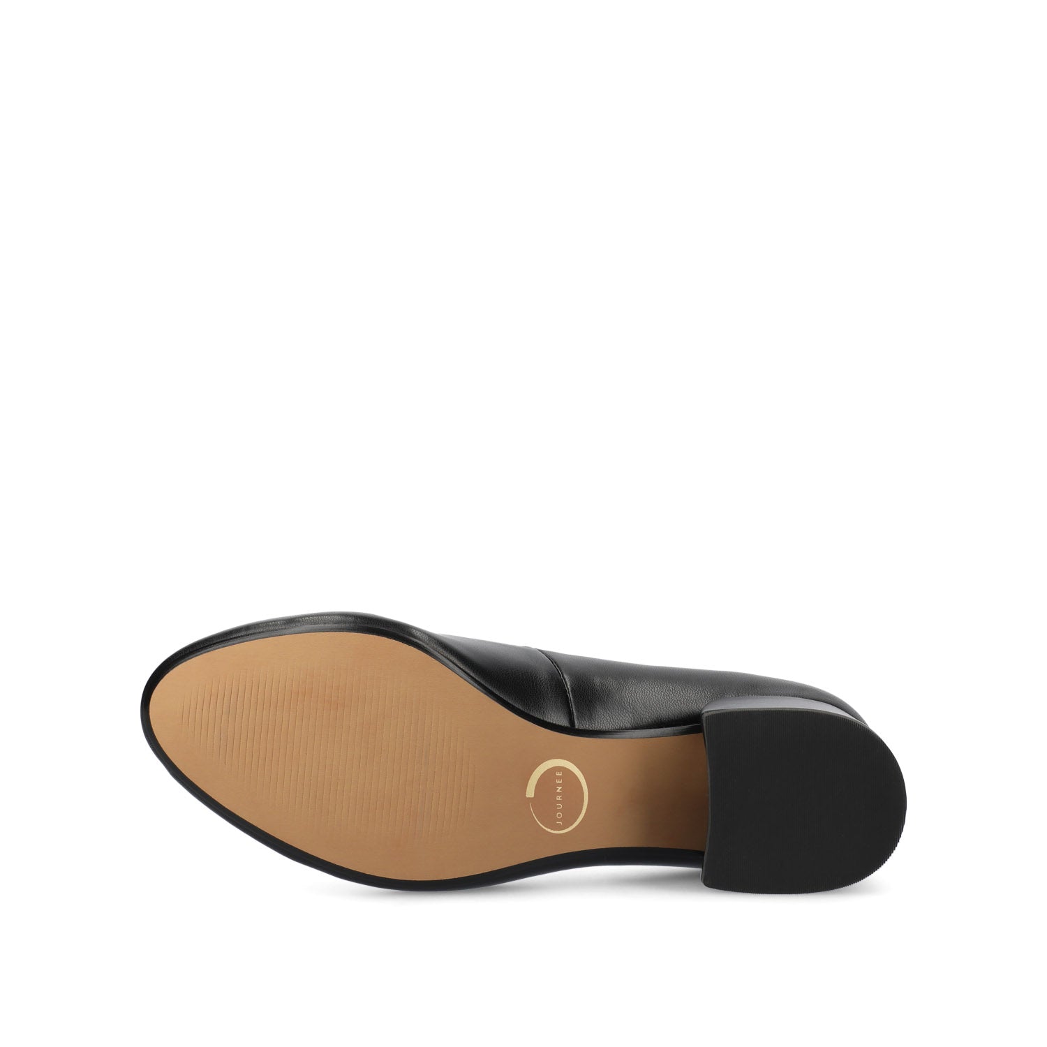 Journee SAAR II BLOCK HEEL PUMPS IN VEGAN LEATHER - Black PU