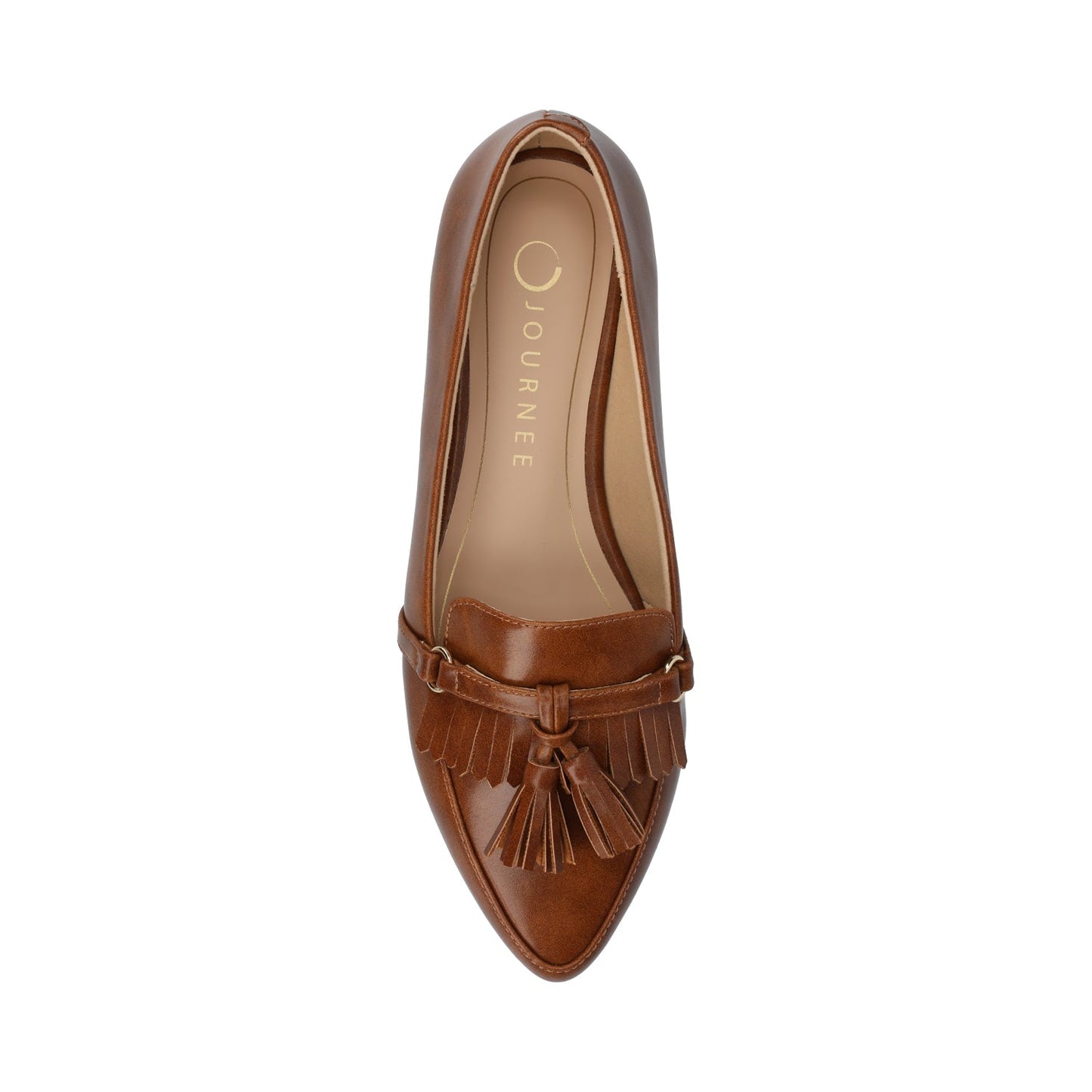 Journee JANNAH TASSEL LOAFER FLATS - Cognac