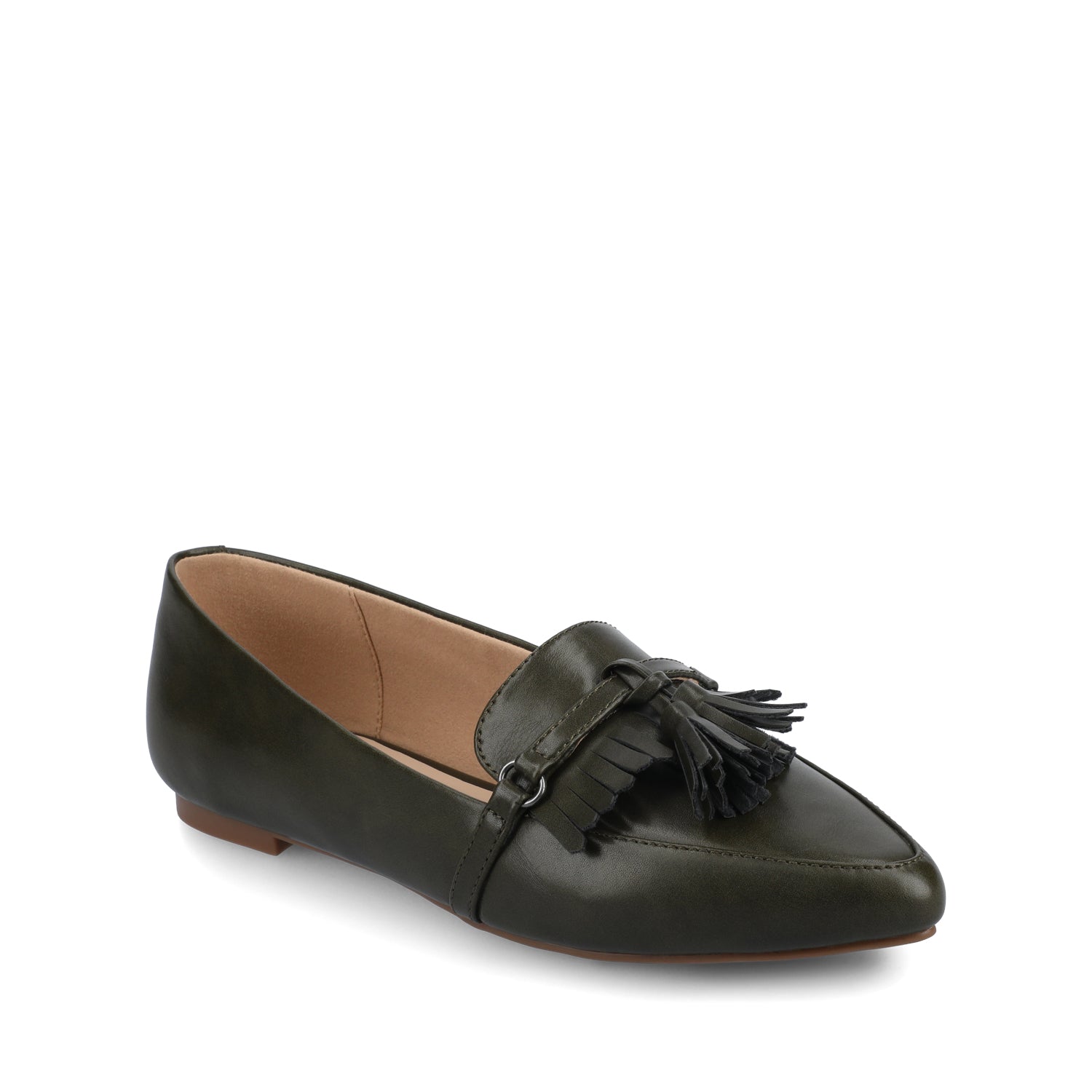 Journee JANNAH TASSEL LOAFER FLATS - Olive