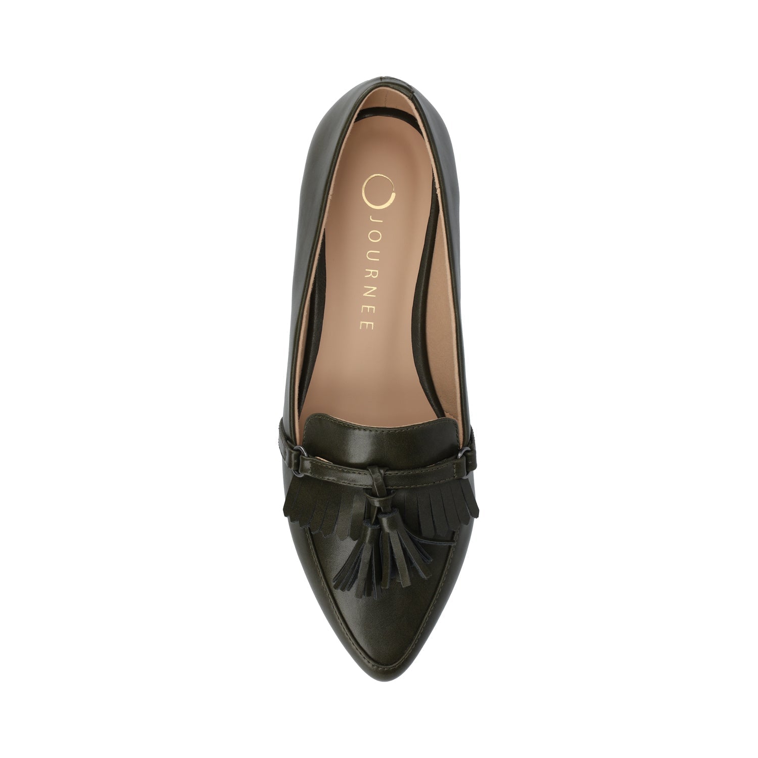 Journee JANNAH TASSEL LOAFER FLATS - Olive