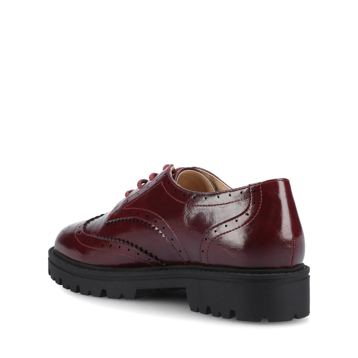 Journee CLAUDIYA OXFORD LOAFER IN VEGAN LEATHER - Oxblood