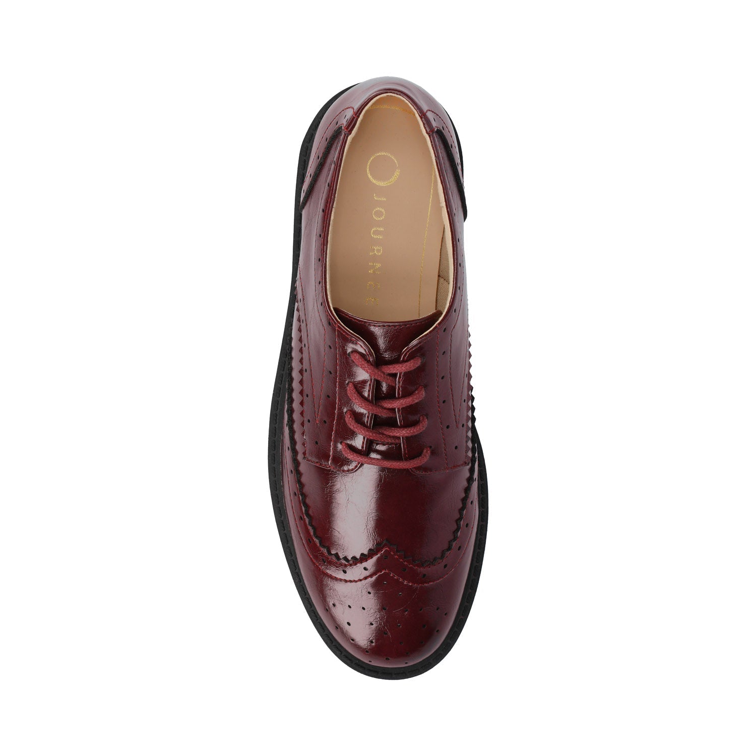 Journee CLAUDIYA OXFORD LOAFER IN VEGAN LEATHER - Oxblood